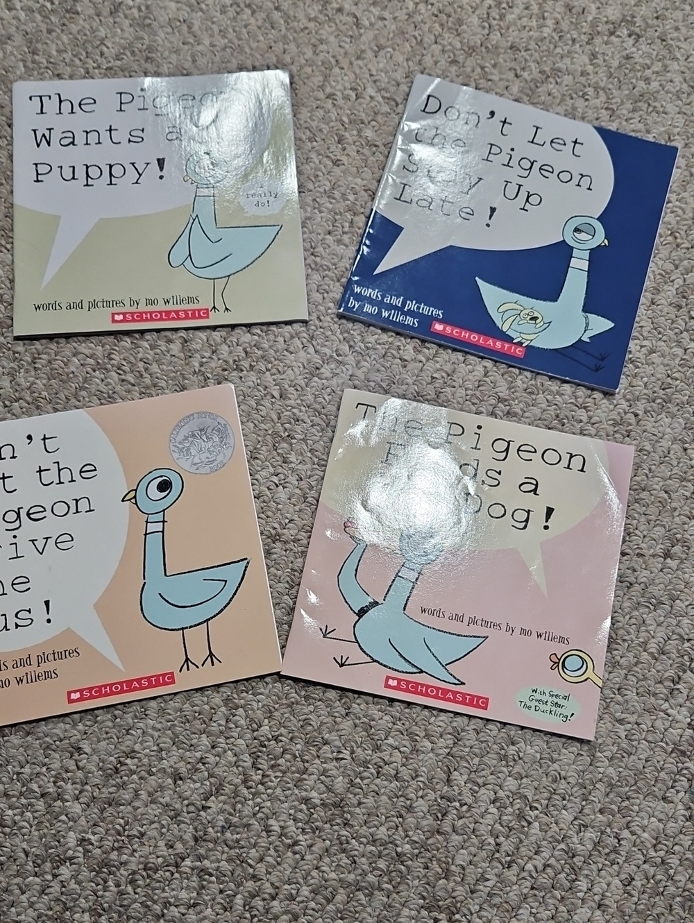 Set Mo Willems Don't Let The Pigeon Drive The Bus Stay Up Late Wants Puppy Books